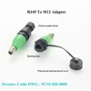 Waterproof M12 to RJ45 Ethernet Panel Mount Feedthrough Connector M12 X Coding 8Pin Male to RJ45 Bulkhead Industrial Adapter 2