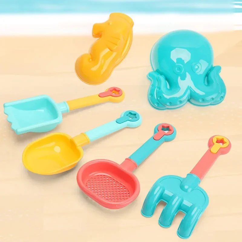 Children Sand Toys 18PCS Summer Beach Game Sand Bucket Shovel Silicone Sandbox Outdoor Water Fun Beach Toys kid gifts 4