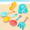 Children Sand Toys 18PCS Summer Beach Game Sand Bucket Shovel Silicone Sandbox Outdoor Water Fun Beach Toys kid gifts 4