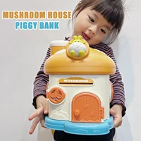 Mushroom House Piggy Bank for Kids Cartoon Money Saving Box Large Capacity Coin Storage Bank Educational Toys Children Gift 1