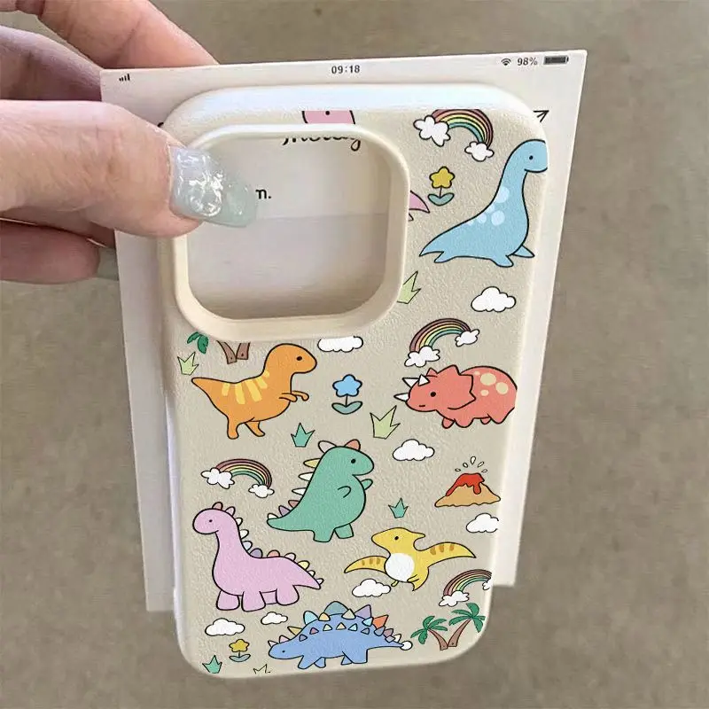 Multicolored Little Dinosaur Phone Case - TPU Protective Cover