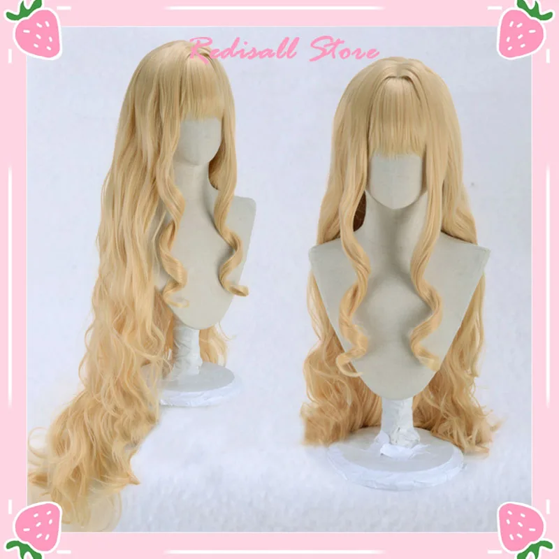 

43" Shugo Chara! Mashiro Rima Wig Cosplay Long Curly Hair Heat Resistant Golden Wig Halloween Role Play Heavy Wig Free Cap Adult