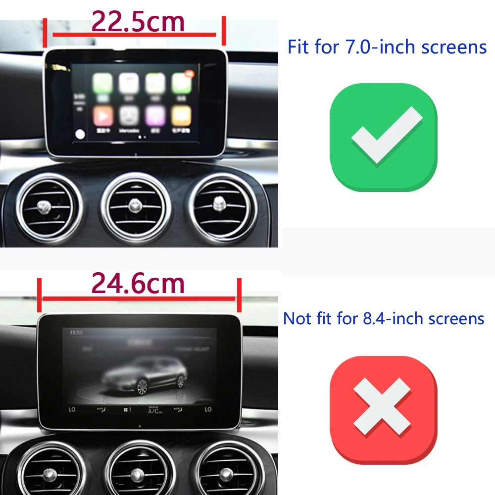 메르세데스-벤츠 C 클래스 W205 2015 2016 2017 2018 GLC 2016 - 2019 용 차량 전화 거치대, 7 인치 화면 고정 베이스 내비게이션 브래킷