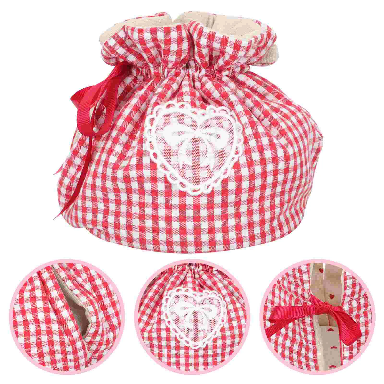 Teapot Insulation Cover Teapot Dust Cover Water Kettle Outdoor Sleeve Drawstring Warmer for Home Household Bottle Cotton Insulated Portable