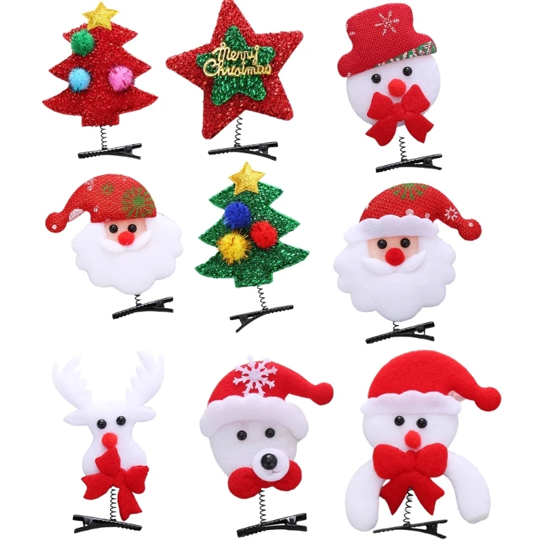 

Cartoon Christmas Hairpin for Teens Woman New Year Party Bangs Hairpin Dropship
