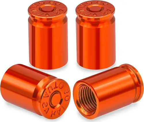 4PCS Bullet Shell Tire Valve Stem Caps, Aluminum Alloy Car Air Stem Cap for Cars, SUV, Trucks, Bikes, Motorcycles, Bicycles - Image 8