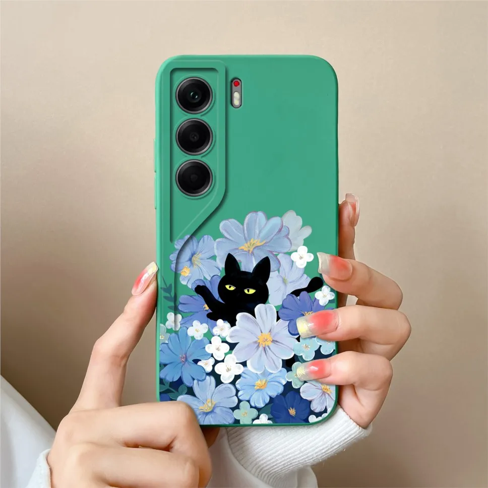 Funny Cat Silicone Soft Camera Protective Phone Case Cover