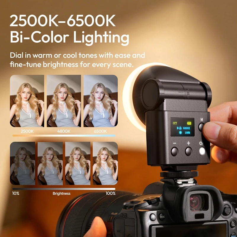 Ulanzi F16R Camera Flash LED Light 2500-6500K SpeedLite GN16 Camera Flash for Backlight Night Street Photography Daily Moments - Ảnh 6