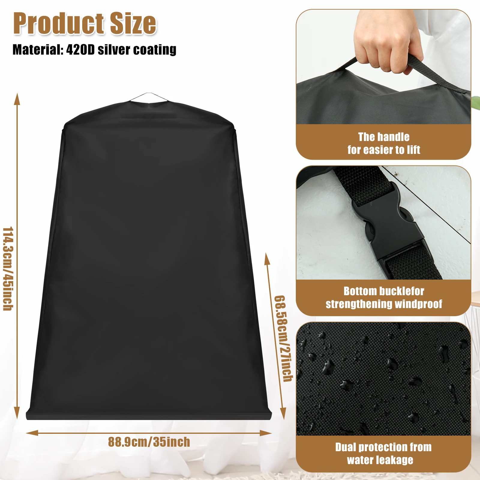 Pizza Oven Cover For Ninja OO101 Woodfire 8-in-1 Outdoor Pizza Oven Oxford Cloth Waterproof Dustproof Covers BBQ Accessories pizza oven cover