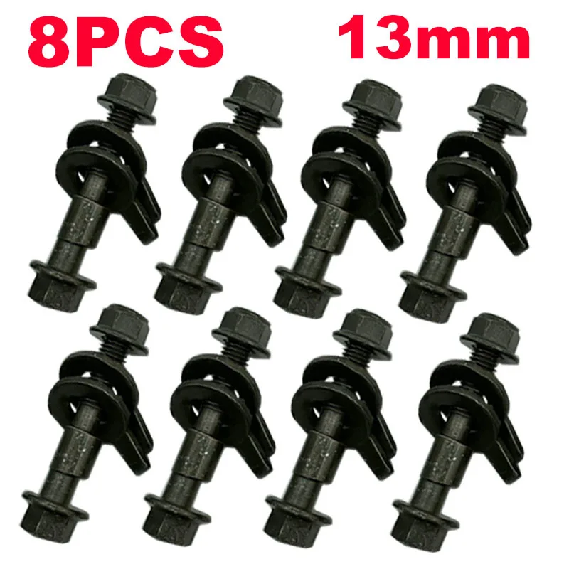 

8PCS Nuts & Bolts 13mm 10.9 Level Screw Camber Bolt Car Wheel Alignment Arc Screw Eccentric Screw Adjustment Repair Tools