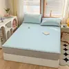 2025 new Class A solid color simple summer cool silk ice Doudou mat mattress fully enclosed and machine washable 4