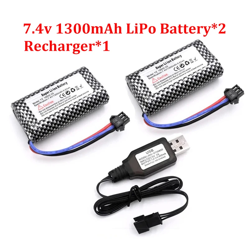 MN82 Remote Control Car Original Battery MN128 MN78 7.4V 1300mah Battery Original Charger LC79 MN MODEL 2
