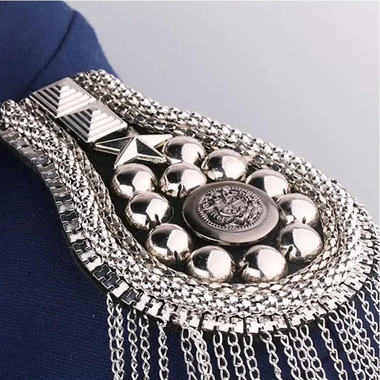 Shoulder Pads Stage Performance Tassel Shoulder Badge Suit Dress Shoulder Flower Decoration Costume Accessories