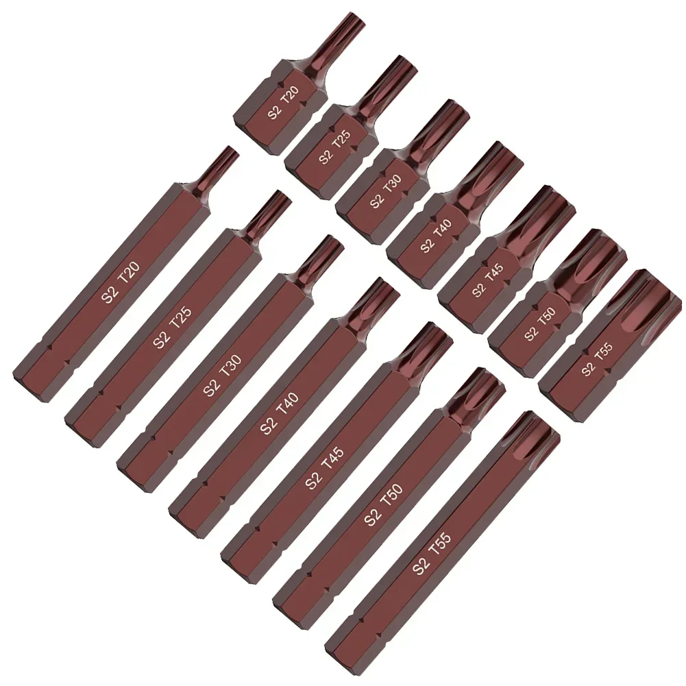 T50 Torx-Bit-Set – 8-teilig, Mit 6-Punkt-Stern Und Sechskantschaft Für Schraubendreher & Bohrer