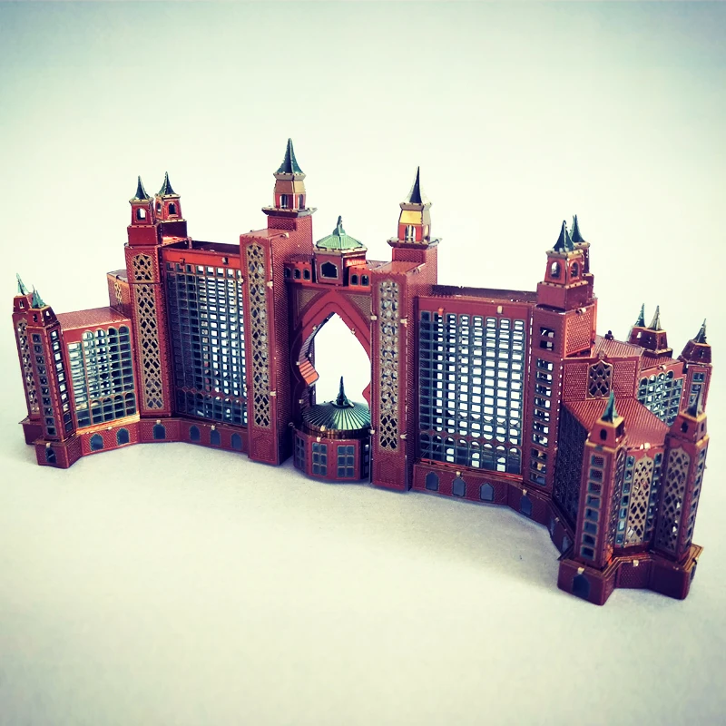 Love Spell full metal DIY building Jigsaw model 3D mini stereo Mosaic color Atlantis Hotel 3