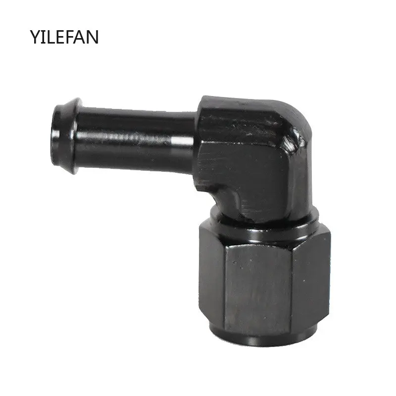 

6AN Female To 5/16" Barb Hose Fitting 90 Degree Swivel