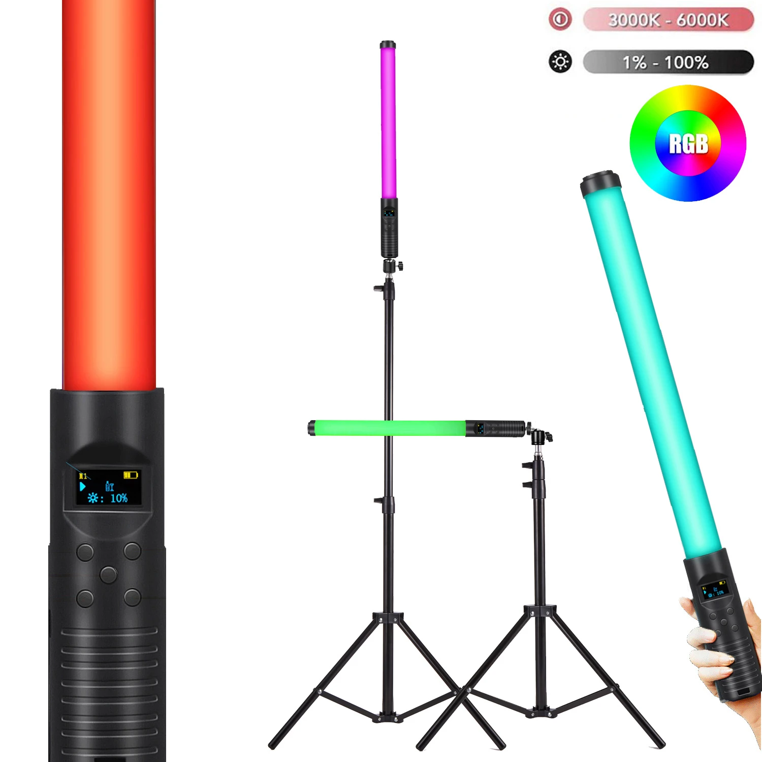 Handheld Led Video Light Wand Rgb Handheld Led Light Wand Led Light Stick Video