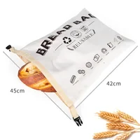 Reusable Cotton Fabric Bread Bag Food Storage Bread Bag Kitchen Organizer For Loaf Bakery Kitchen Accessories Supplies 1