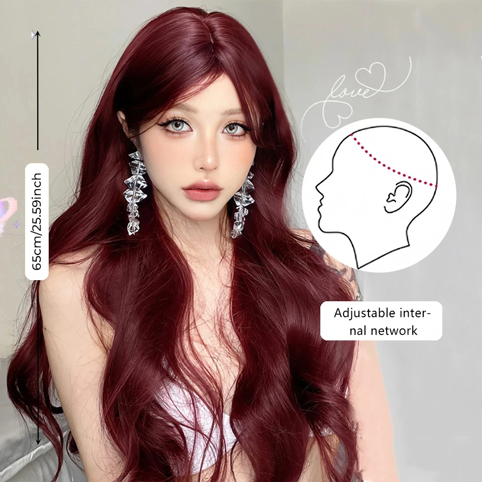 Brown Synthetic Long Deep Wave Wig For Women