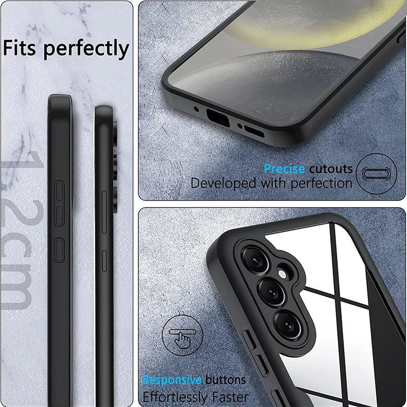 360 Full Body Transparent Case with Built-In Screen Protector