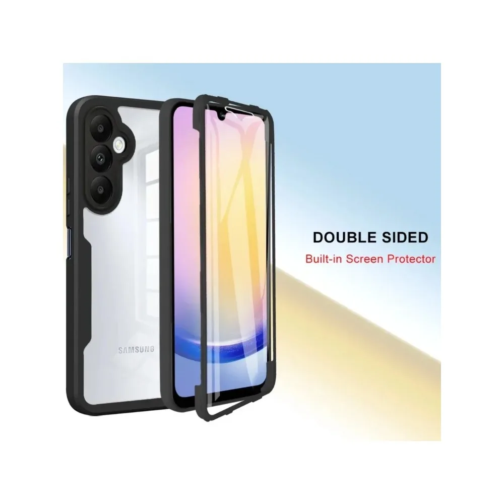 Crystal Clear 360° Full Body Protective Phone Case with Transparent Back Cover