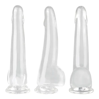 S/M/L/XL/XXL Suction Cup Transparent Realistic Dildo Penis Dick Cock Female Sex Products Sexy Toys for Woman Adults 18 Sexshop 1