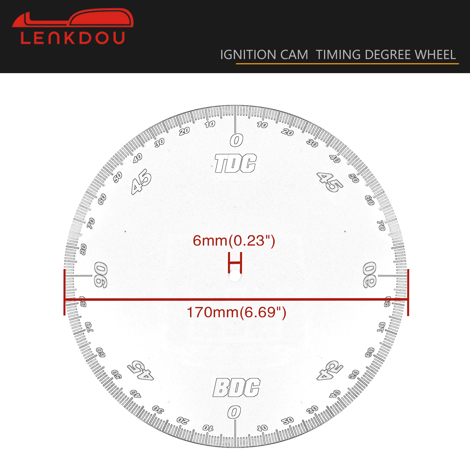 Engine Timing dial tool Timing Degree Wheel For 0.052 inch thick