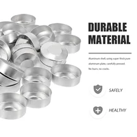 100 Sets Aluminum Tea Light Tins Tea Light Holders Empty Tealight Wax Containers Cup DIY Making Molds Tea Light Empty 6