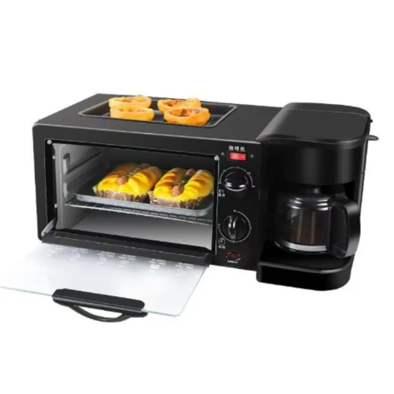 Household Multi-function Breakfast Machine Mini Electric Oven Commercial Three In One Toaster Bread Machine Roti Maker