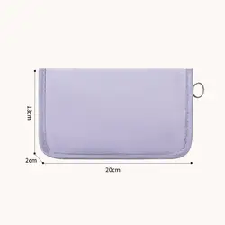 Compact Foldable Medical Pouch with Zipper - Travel Storage Bag & First Aid Organizer (L Purple)