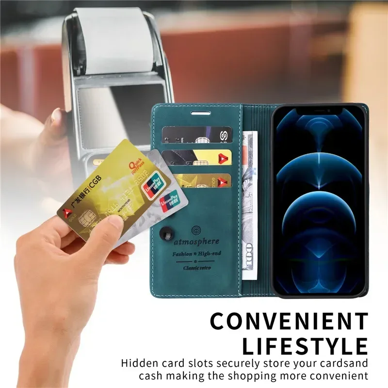 Retro Matte Luxury Flip Wallet Case For Xiaomi Redmi 14C 13 4G 13C 12 5G Redmi13 Redmi14C Coque Fundas Solid Colors Phone Cover 5