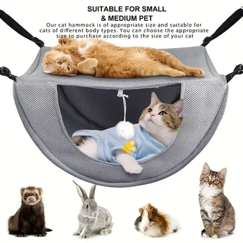 Breathable Mesh Hanging Cat Hammock Bed 1