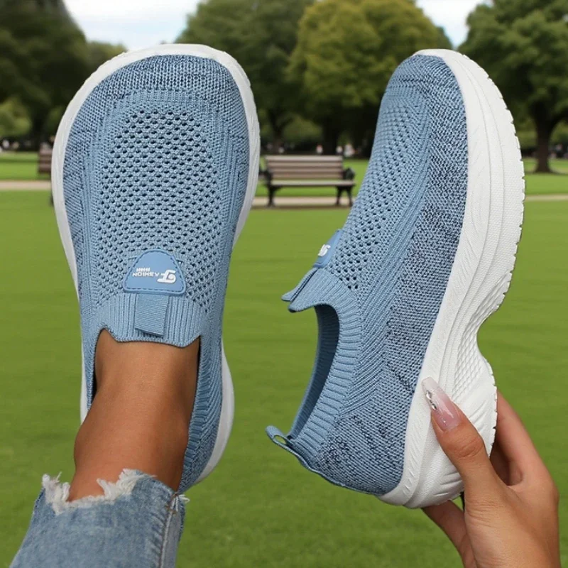 Women Sneakers Loafers Tennis Femimino Ladies Slip on Breathable Sneakers Lightweight Summer Women Sneakers Outdoor Running Shoe