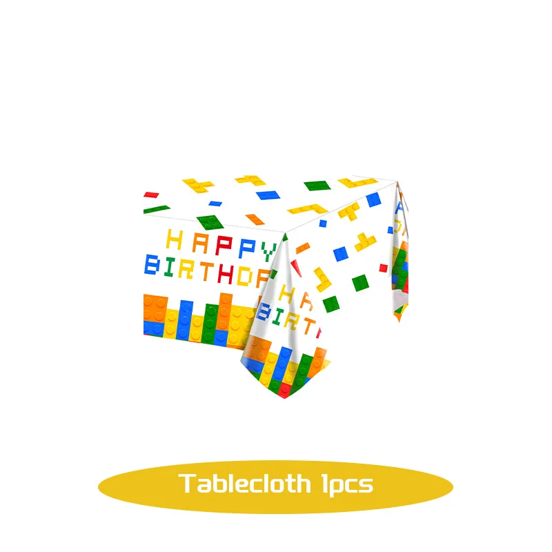 Baustein Geburtstag Party Dekorationen Party Luftballons Popcorn Papier Box Geschirr Set Aufkleber Geschenk Taschen Kinder Geburtstag Gefälligkeiten – Detail 19