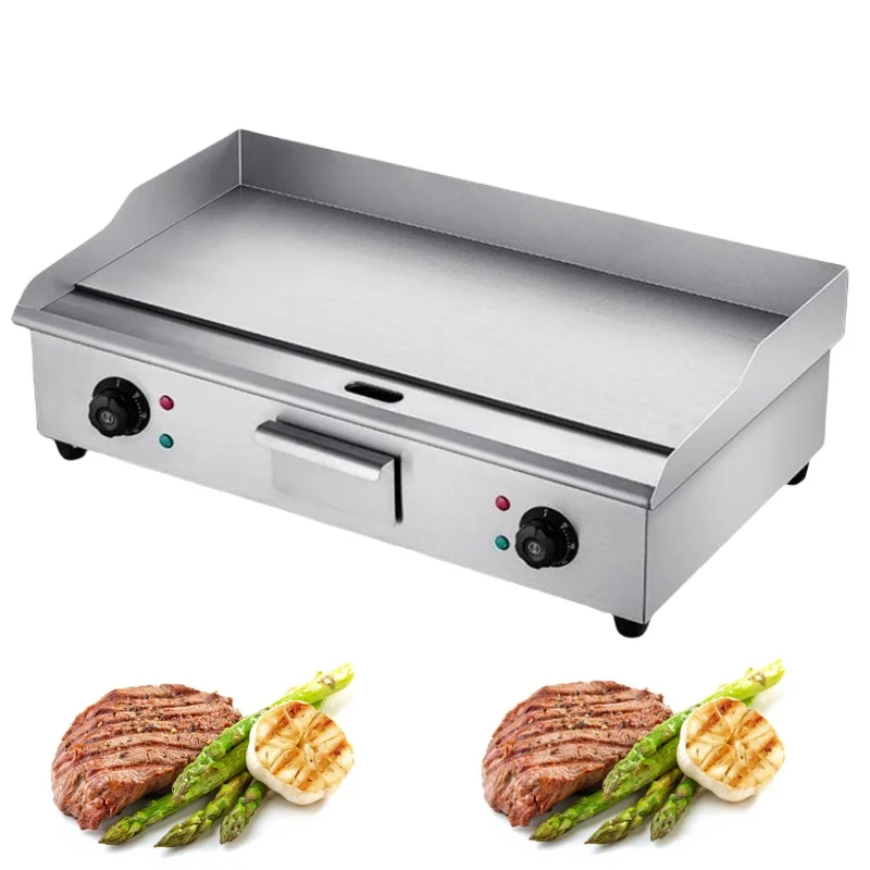 

Новая коммерческая электрическая гриль 220 в 3000 Вт 28 дюймов, электрическая антипригарная гриль для столешницы, регулируемый из нержавеющей стали с плоским верхом