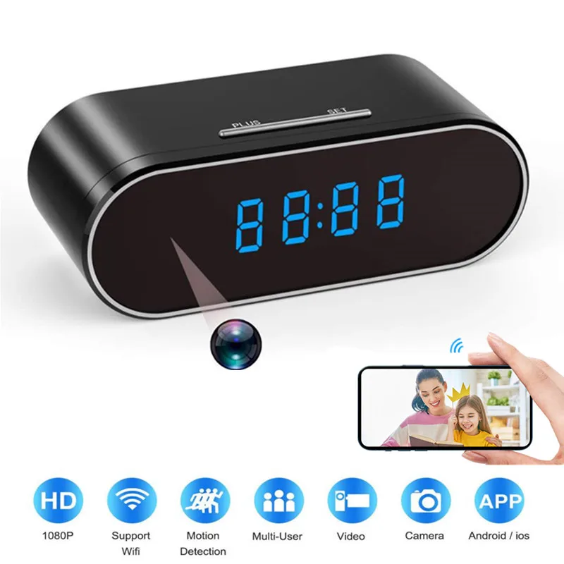 1080p Hd Micro Camera Espia Mini Camera Wifi Secret Clock Camera Vision Motion Detect Sensor Remote Monitor Micro Home - Mini Camcorders AliExpress