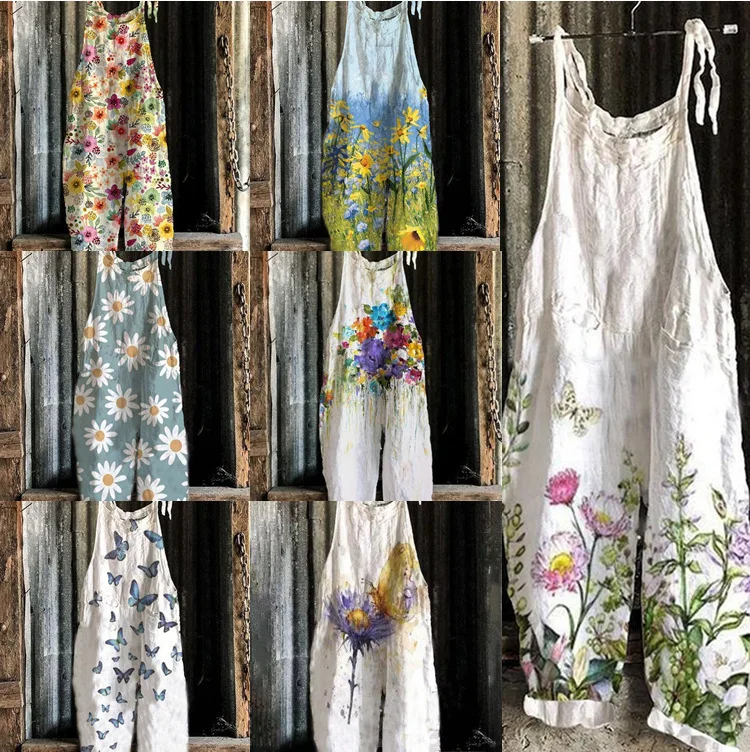 Zomersets - Mouwloze Top en Broek met Wijde Pijpen - Trendy Print - Luchtige Stof