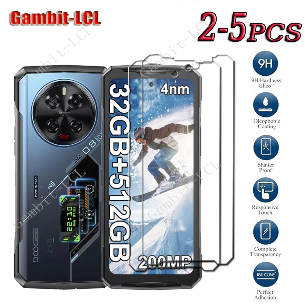 2-5 uds 9H vidrio templado Original para Doogee V40 Pro 6,78 "DoogeeV40Pro DoogeeV40 V40Pro película protectora de pantalla
