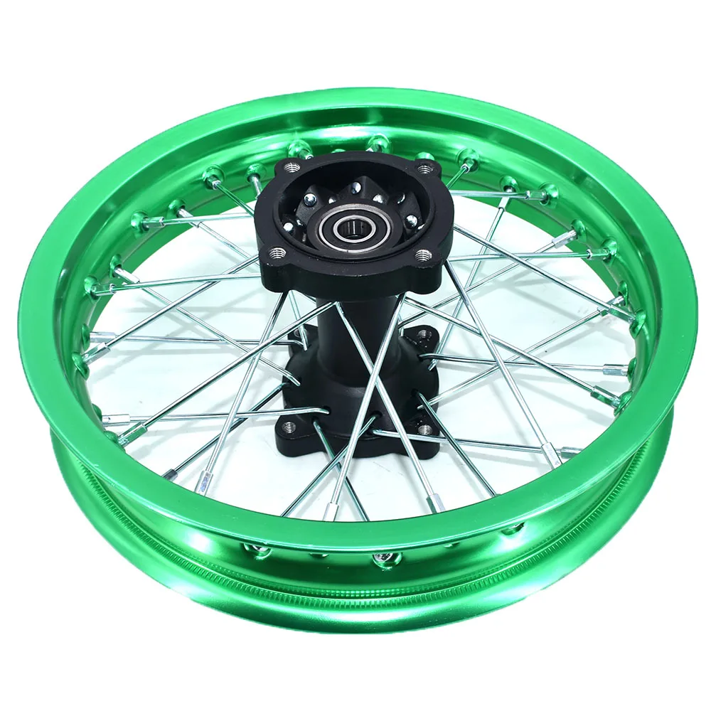Dirt bike Pit bike Wheel Rims Green 12mm or 15mm Axle 1.85x12" Inch Rear Wheel Rim PIT PRO CRF KLX YZF BSE Kayo Chinese Bike