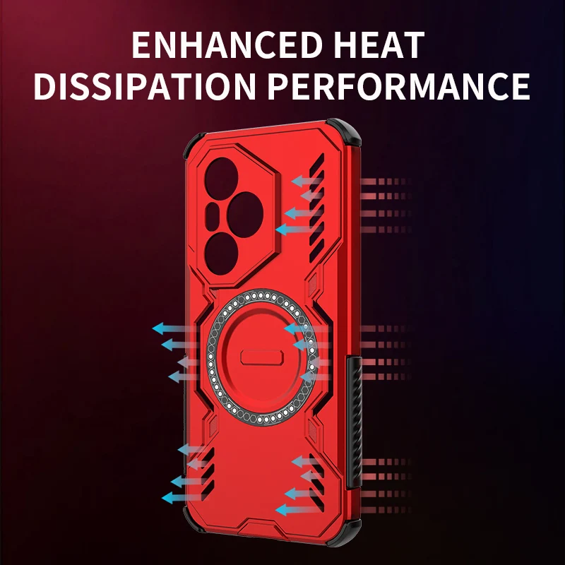 Magnetic Armor Case with Strong Magnet and Heat Dissipation for Full Camera Protection