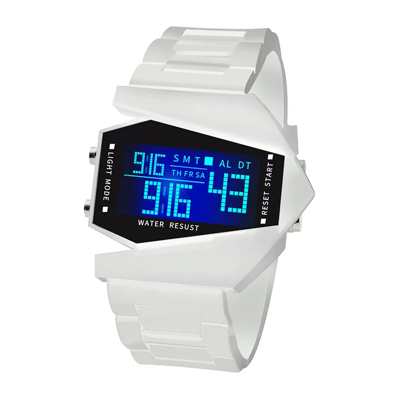 YIKAZE Creative Digital Watches for Kids Luminous Wateproof Silicone Strap Sports Watch Multifunction Alarm Clock Sports Watch 6