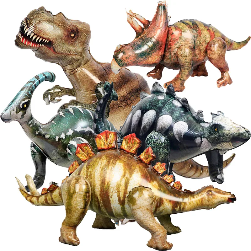 Riesiger stehender Dinosaurier-Ballon, aufblasbarer Tyrannosaurus Rex, Triceratops-Ballon, Dino, Geburtstagsparty, Dekoration, Zubehör