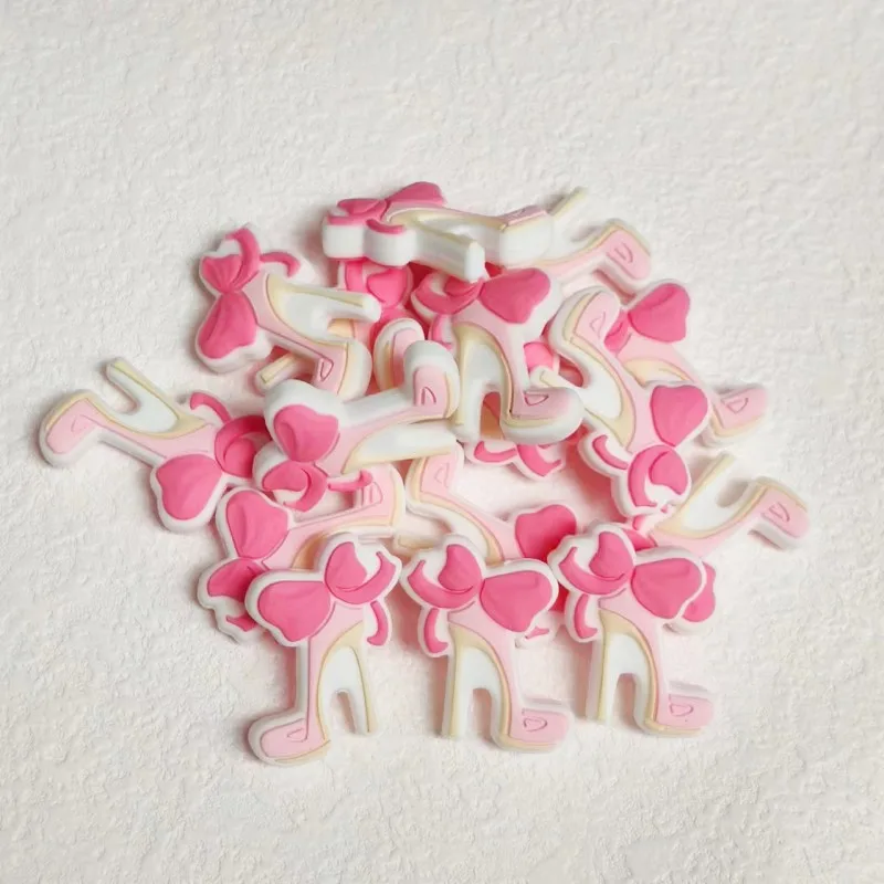 10pcs Silicone Focal Beads BPA Free High Heels Skirt Teething Beads DIY Pacifier Chain Baby Molar Toys Jewelry Accessories