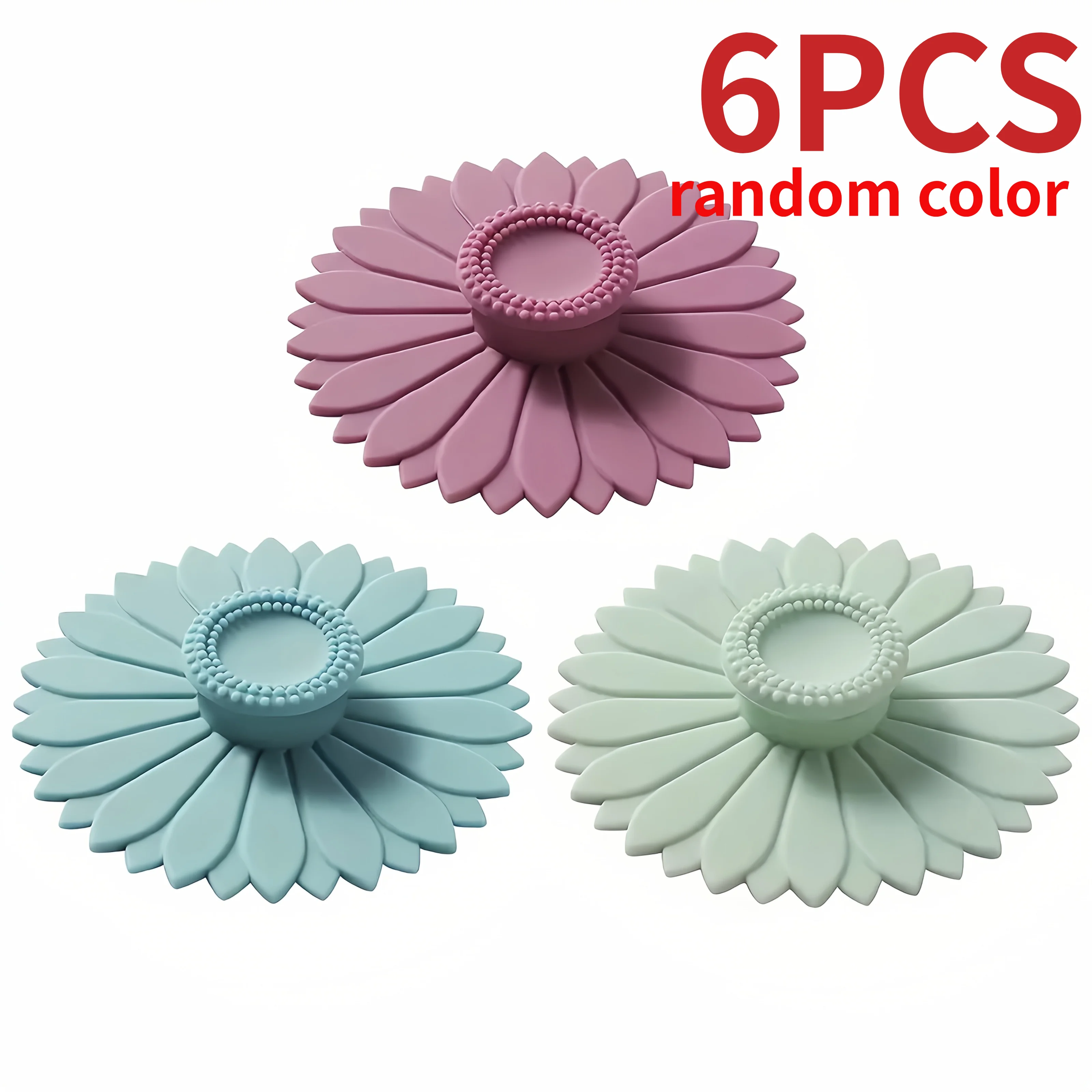 Sunflower Silicone Cup Covers - Multipurpose Dustproof Lids (Set of 3/6)