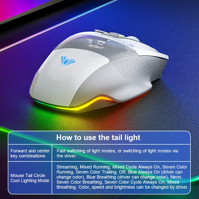 ماوس العاب لاسلكي RGB ماكرو