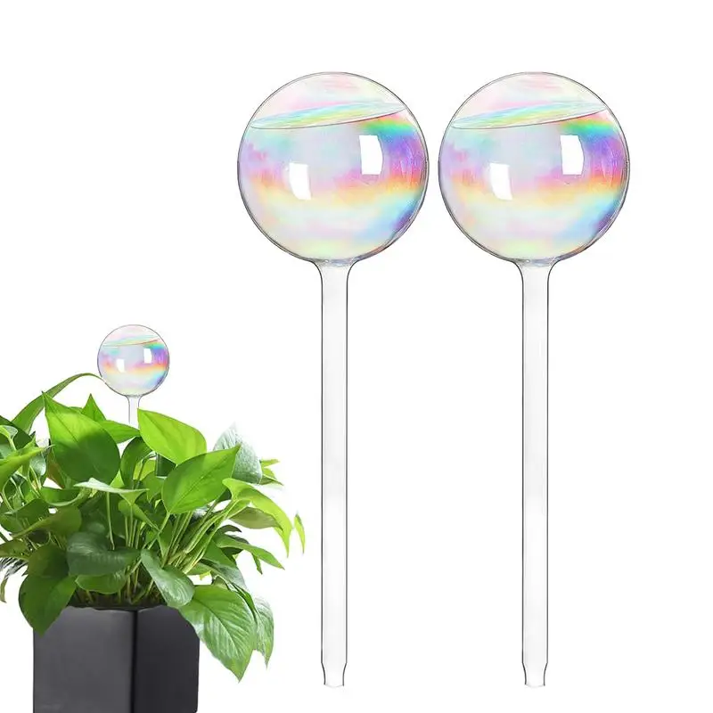 Automatic Plant Watering Bulbs Rainbow Gradient Color Glass Watering Bulbs Automatic Clear Self Watering Planter Irrigation tool