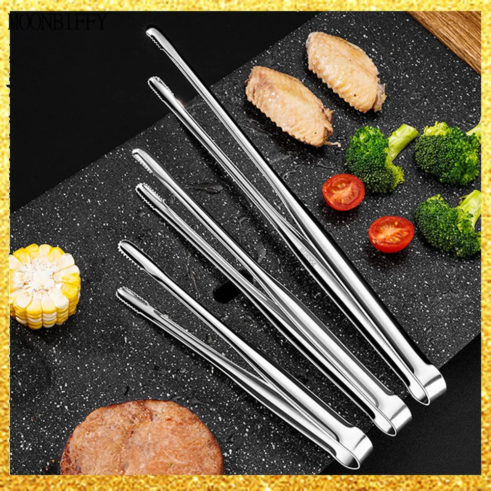 Japanese Style Thickened 304 Stainless Steel Barbecue Tongs Korean
