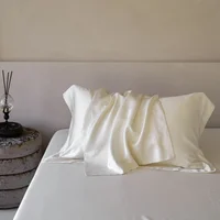 Liv-Esthete – ensemble de housse de couette en soie Pure 100% Pure, blanc, avec taies d'oreiller, couleur unie, peau saine, literie de luxe double/Queen/King 5