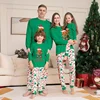 Cute Gingerbread Man Print Christmas Family Pajamas Set Father Mother Kids Girl Baby Top+pants Matching Outfits Xmas Sleepwear 1