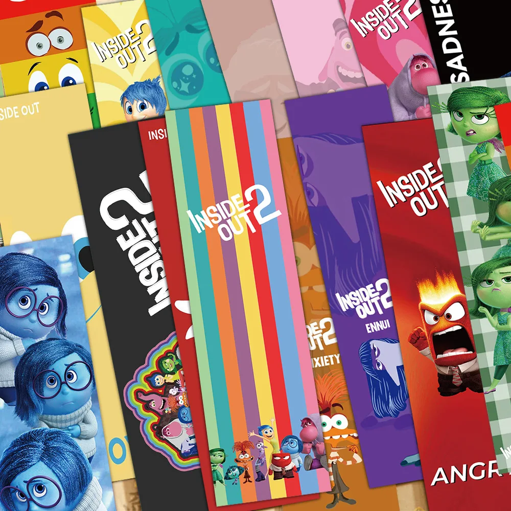 30Pcs Inside Out Bookmark Cute Cartoon Toy Book Marks Reading Supply Fans Collection Gifts School Stationery Supplies